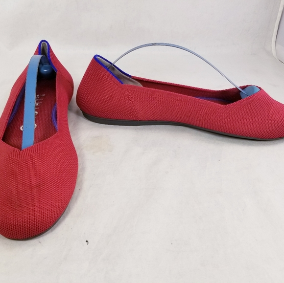 Rothy's round toe red woman shoes flats size 8.5/7.5 - Picture 8 of 8